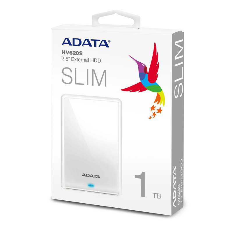 Внешний жесткий диск ADATA Portable HDD 1TB HV620S (White)
