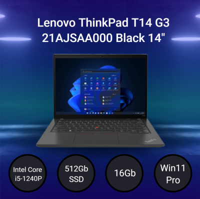 Ноутбук Lenovo ThinkPad T14 G3 [21AJSAA000] Black 14"