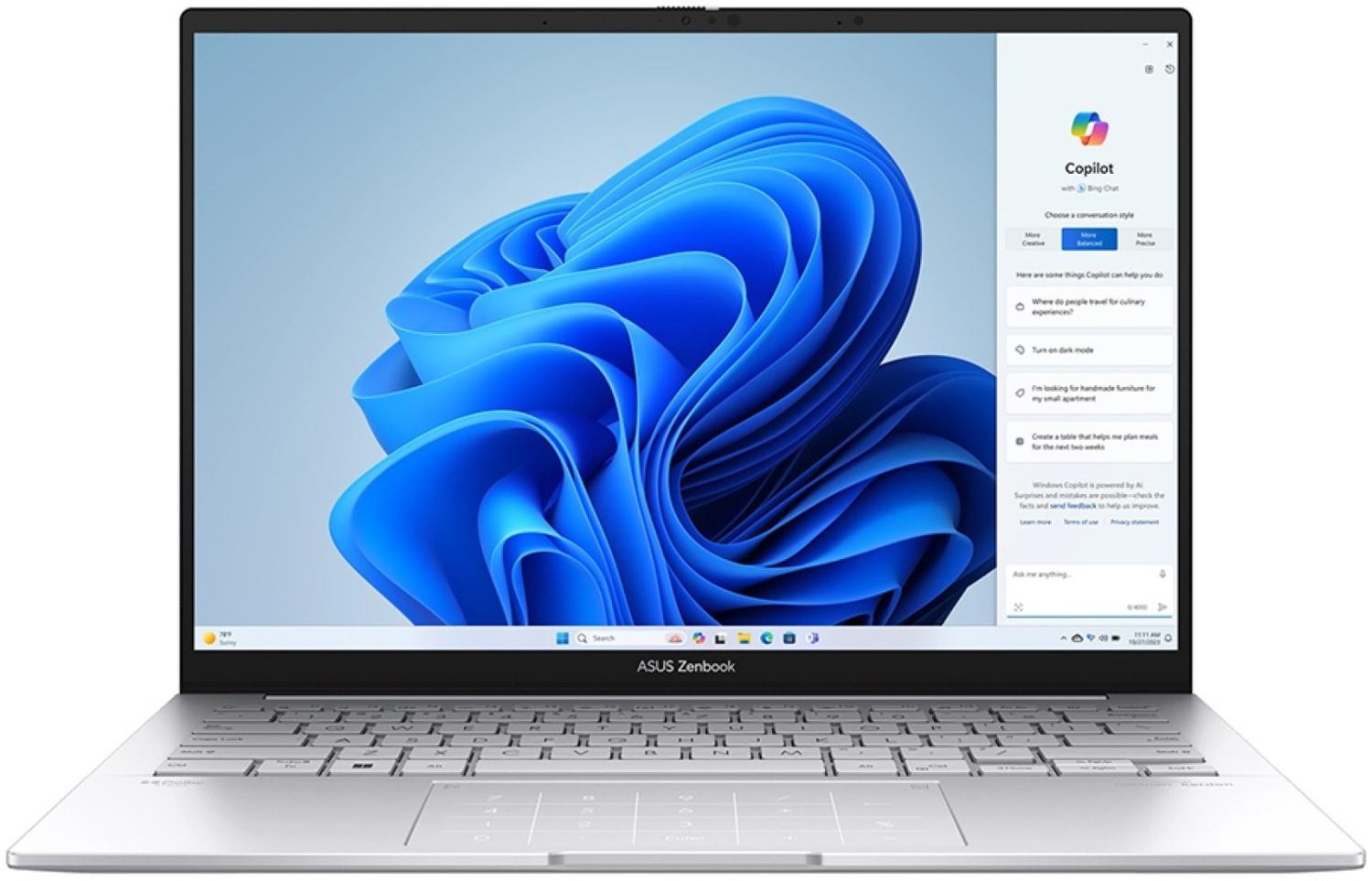 Ноутбук ASUS Zenbook 14 UX3405MA-QD488W [90NB11R2-M00SS0] Silver 14"