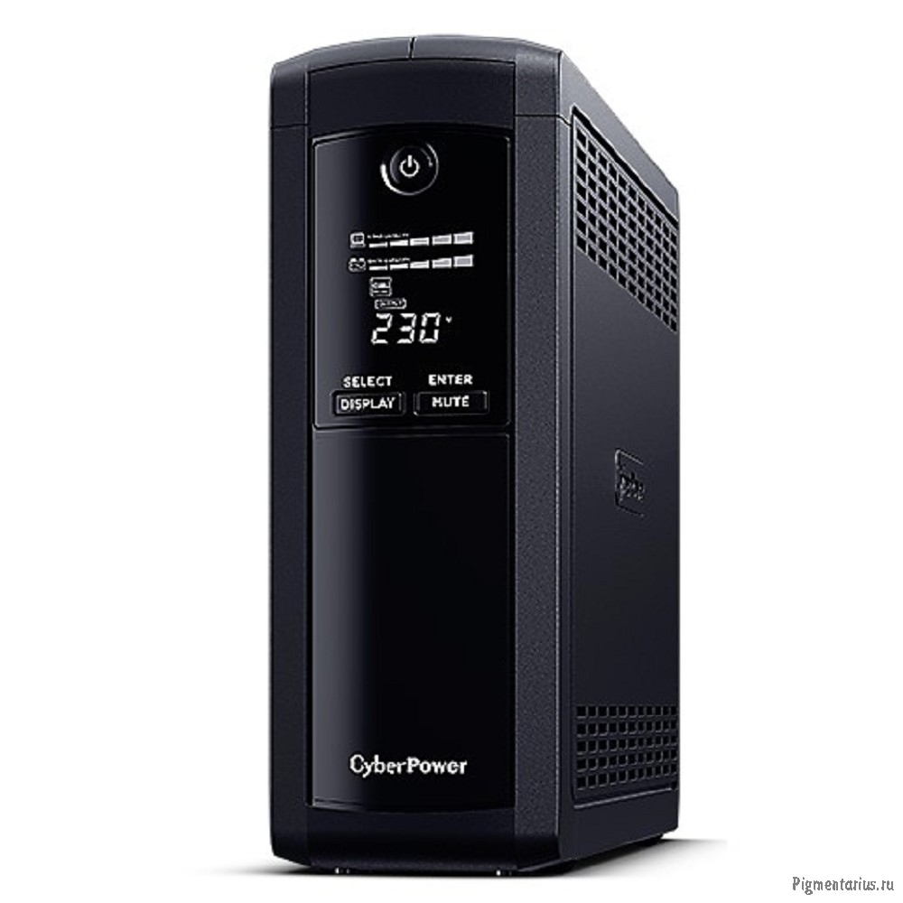 CyberPower VP1200ELCD ИБП {Line-Interactive, Tower, 1200VA/720W USB/RS-232/RJ11/45  (4 + 1 EURO), 12