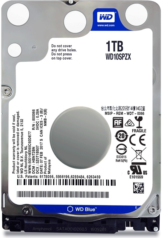 Жесткий диск WD Blue (WD10SPZX) 1TB {SATA 6Gb/s, 5400 rpm, 128Mb buffer} Жесткий диск WD Blue (WD10SPZX) 1TB {SATA 6Gb/s, 5400 rpm, 128Mb buffer}
