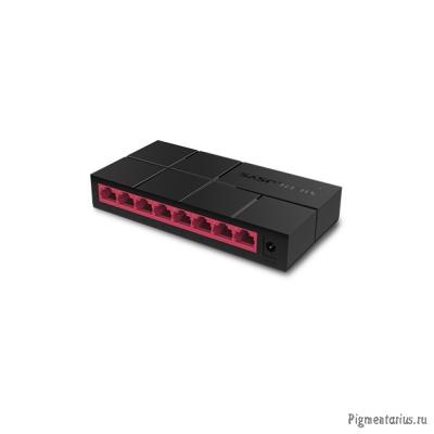 Mercusys MS108G Неуправляемый гигабитный коммутатор Mercusys, 8 портов LAN RJ-45 10/100/1000 Мбит/с,