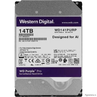 14TB WD Purple Pro (WD141PURP) {Serial ATA III, 7200- rpm, 512Mb, 3.5", All Frame AI}