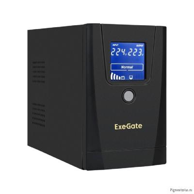 Exegate EX292769RUS ИБП ExeGate Power Smart ULB-650.LCD.AVR.1SH.2C13 <650VA/360W, LCD, AVR,1*Schuko+