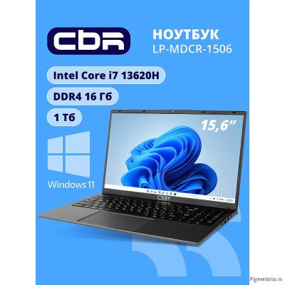 CBR LP-MDCR-1506 15.6" FHD IPS (Intel i7-13620h(1.3GHz)/8Gb*2 DDR4 3200MHz/1024 Gb SSD PCIe/Intel UH
