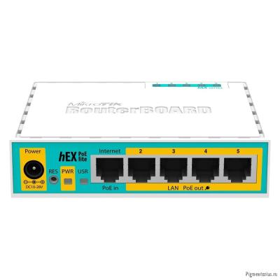 MikroTik RB750UPr2 hEX PoE lite Маршрутизатор 5-портовый 100-Мбитный  с поддержкой PoE на 4-х портах