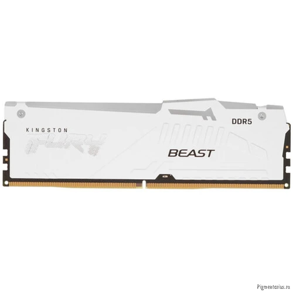 Kingston 16GB 6000MT/s DDR5 CL36 DIMM FURY Beast White RGB EXPO KF560C36BWE2A-16