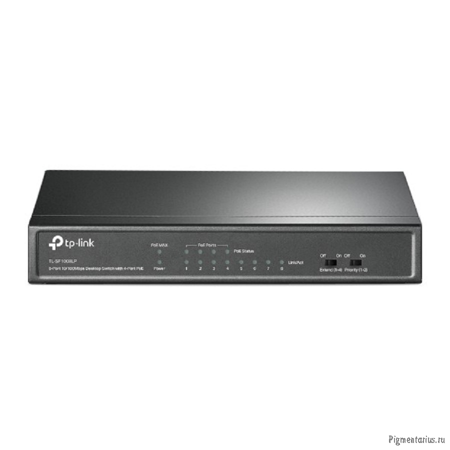 TP-Link TL-SF1008LP Настольный коммутатор с 8 портами 10/100 Мбит/с (4 порта PoE+)