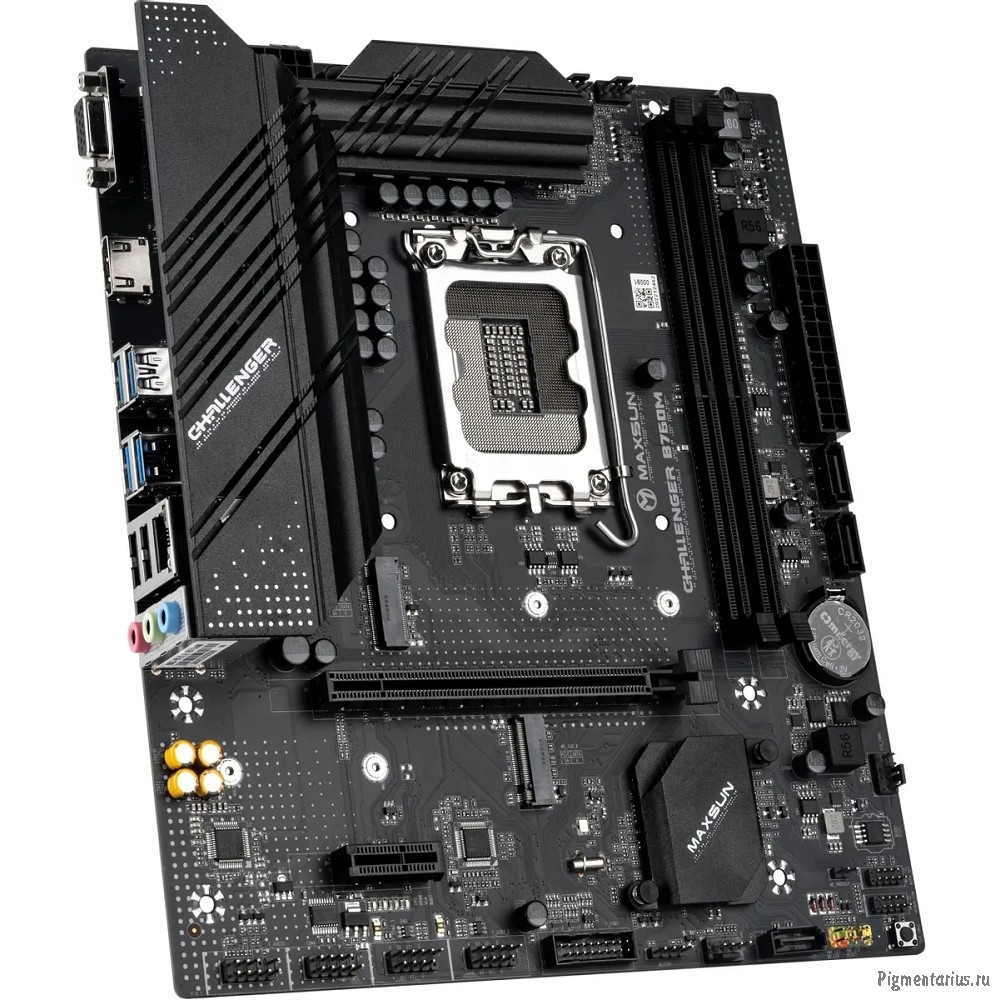 MAXSUN MS-Challenger B760M (Socket 1700, mATX, 2*DDR4, VGA/HDMI, 3*SATA3, 2*M.2, 1xPCI-E x16 /1xPCI-
