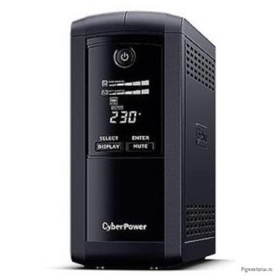 CyberPower VP700ELCD ИБП {Line-Interactive, Tower, 700VA/390W USB/RS-232/RJ11/45 (4 EURO), 12В/7 Ач CyberPower VP700ELCD ИБП {Line-Interactive, Tower, 700VA/390W USB/RS-232/RJ11/45 (4 EURO), 12В/7 Ач