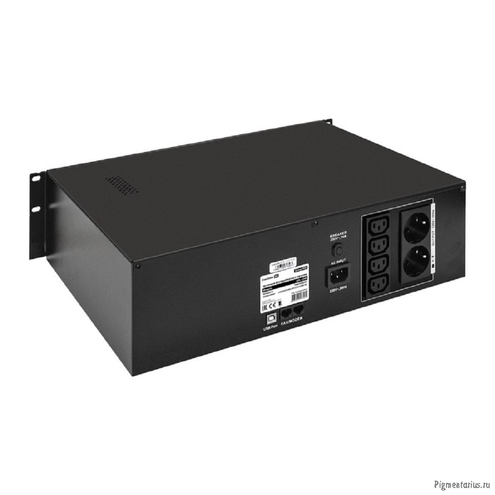 Exegate EX293056RUS ИБП ExeGate ServerRM UNL-1500.LCD.AVR.2SH.4C13.RJ.USB.3U <1500VA/900W, LCD, AVR,