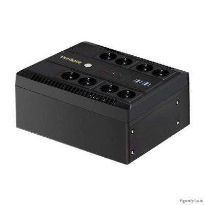 Exegate EX295012RUS ИБП ExeGate NEO NNB-850.LED.AVR.8SH.CH <850VA/510W, LED, AVR, 8*Schuko, 4*USB-по