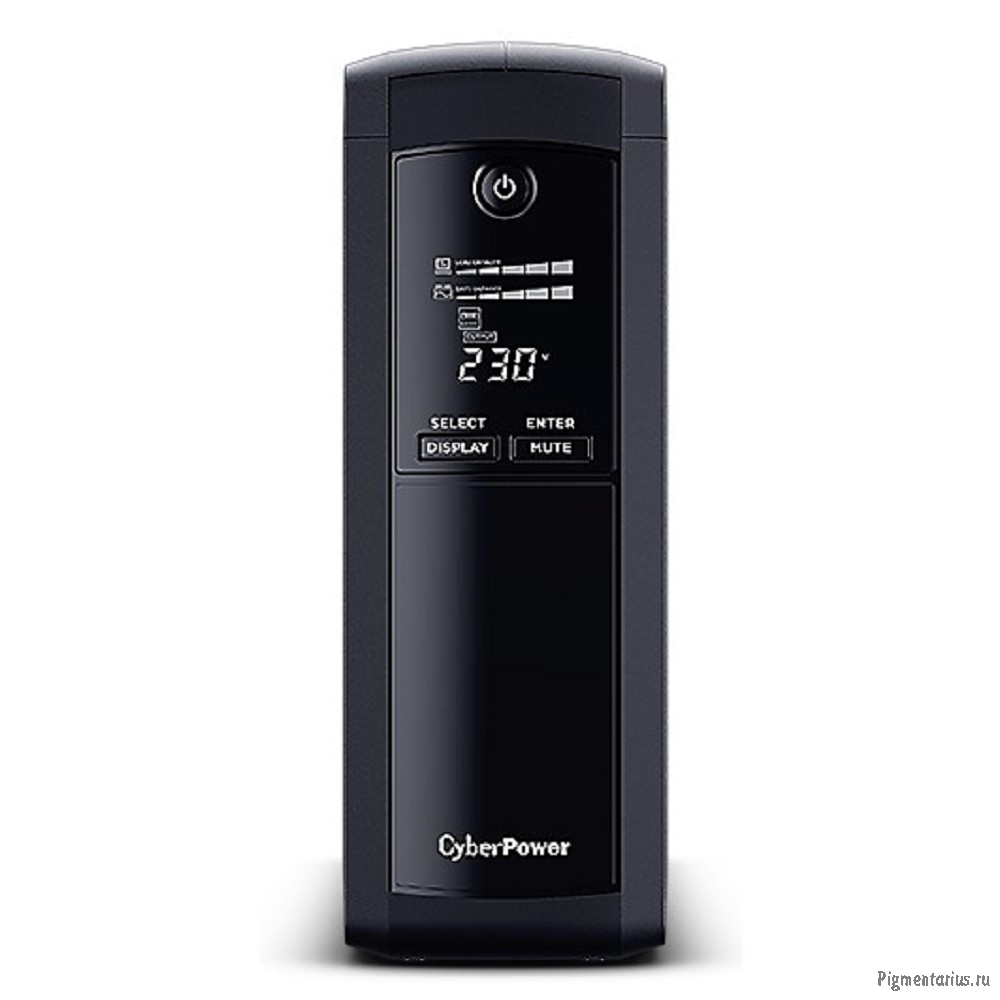 CyberPower VP1200ELCD ИБП {Line-Interactive, Tower, 1200VA/720W USB/RS-232/RJ11/45  (4 + 1 EURO), 12