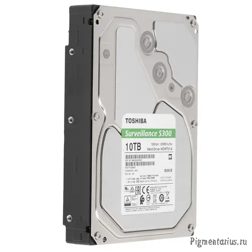 Жесткий диск Toshiba Surveillance S300 (HDWT31AUZSVA) 10TB {SATA 6.0Gb/s, 7200 rpm, 256Mb buffer}