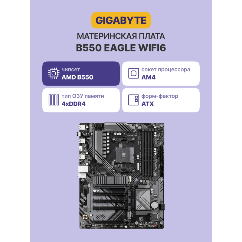 Материнская плата GIGABYTE B550 EAGLE WIFI6