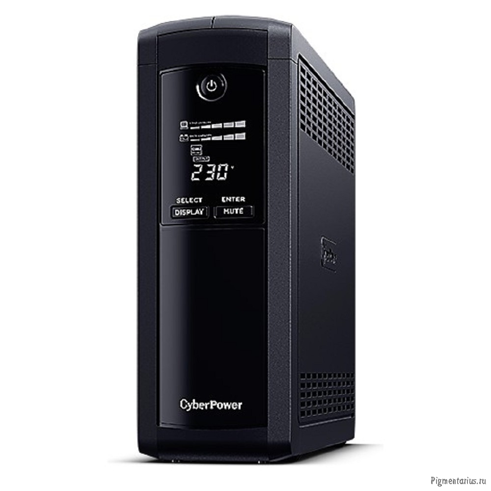 CyberPower VP1600ELCD ИБП {Line-Interactive, Tower, 1600VA/960W USB/RS-232/RJ11/45  (4 + 1 EURO), 12
