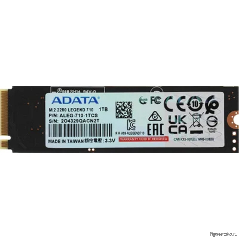 A-DATA SSD 1Tb Legend 710 M.2 2280,  PCI-E 3.0 x4  ALEG-710-1TCS