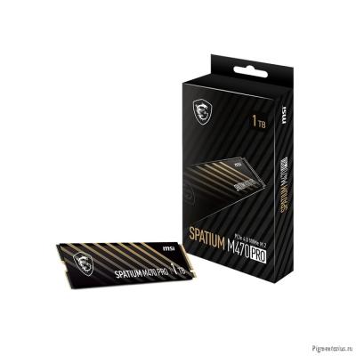 Твердотельный накопитель SSD MSI M.2 2280 1TB SPATIUM M470 PRO Client SSD S78-440L0J0-P83, PCIe Gen4