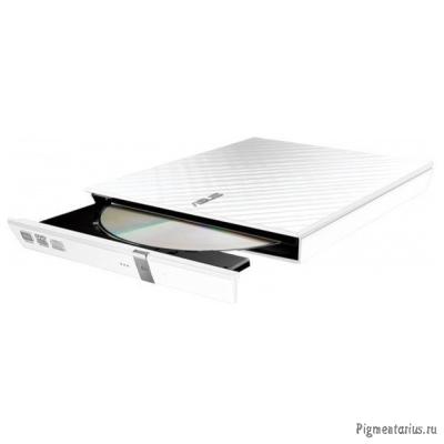 Привод оптический внешний DVD-RW ASUS White Slim Ret. Karim Rashid Collection SDRW-08D2S-U LITE, USB