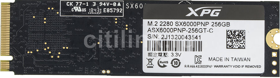 SSD накопитель A-DATA M.2 SX6000 Pro ASX6000PNP-256GT-C 256GB
