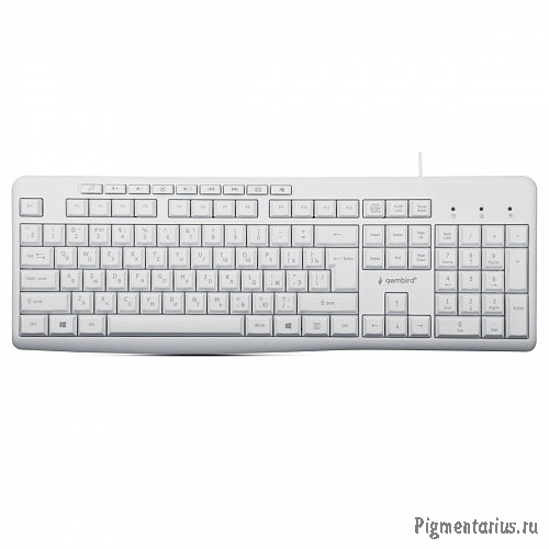 Клавиатура Gembird KB-8430M,{USB, белый, 113 клавиш, 9 кнопок управления мультимедиая, кабель 1,5м} Клавиатура Gembird KB-8430M,{USB, белый, 113 клавиш, 9 кнопок управления мультимедиая, кабель 1,5м}