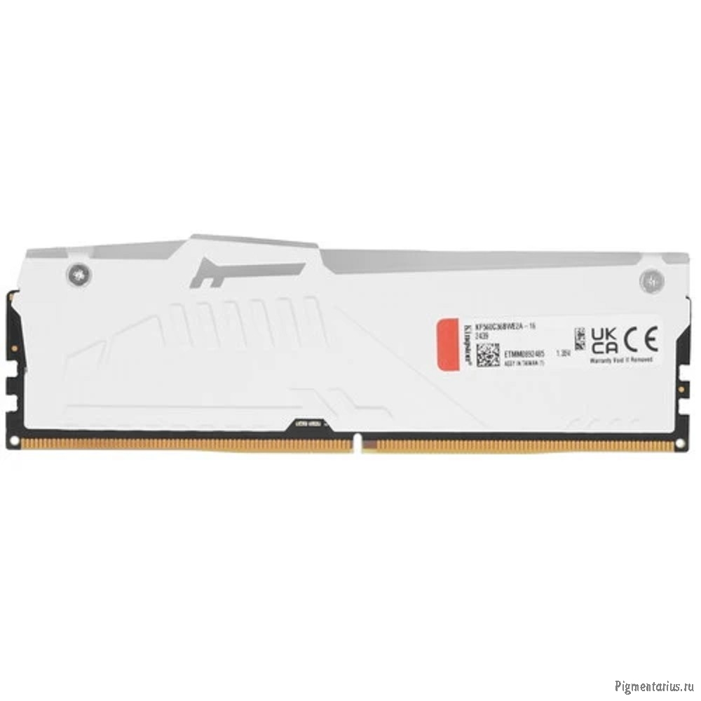 Kingston 16GB 6000MT/s DDR5 CL36 DIMM FURY Beast White RGB EXPO KF560C36BWE2A-16