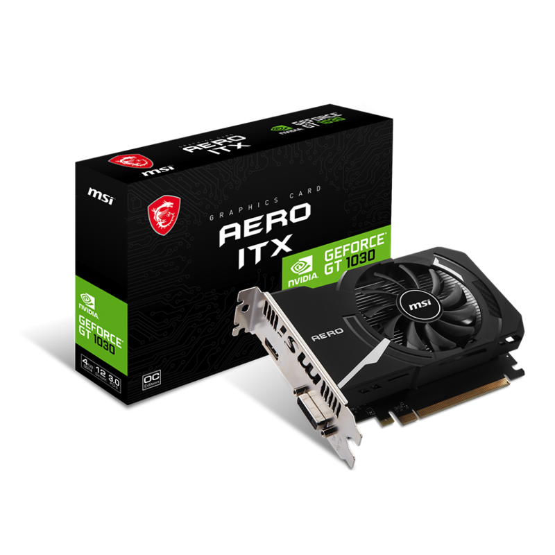 Видеокарта MSI GeForce GT1030 4Gb (GT 1030 AERO ITX 4GD4 OC)