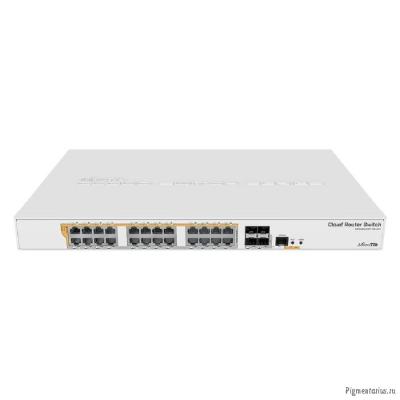 MikroTik CRS328-24P-4S+RM Коммутатор с поддержкой PoE, 802.3af/at, 4 SFP+, 24 x 1000Mbit