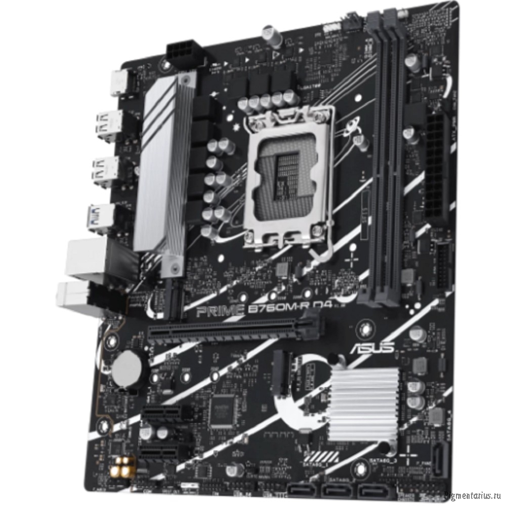 ASUS PRIME B760M-R D4 (Socket 1700, mATX, 2xDDR4(64GB), HDMI 2.1, 1xPCIe 4.0x16/2xPCIe 4.0 x1 , 1xLA