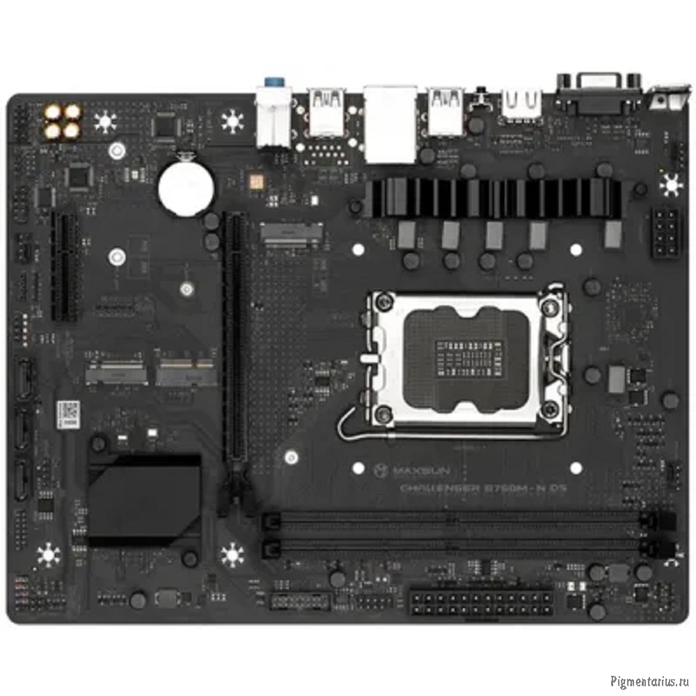 MAXSUN MS-Challenger B760M-N D5 V2 (Socket 1700, mATX, 2*DDR5, VGA/HDMI, 3*SATA3, 2*M.2, 1xPCI-E x16