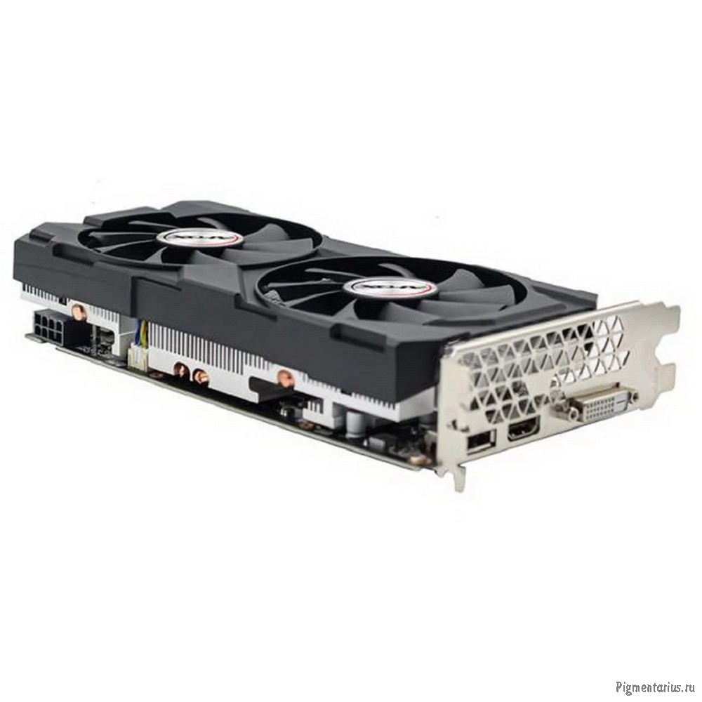 Видеокарта AFOX GTX1660TI 6Gb 192bit GDDR6 DP/DVI/HDMI  ATX Dual Fan (AF1660TI-6144D6H4) RTL