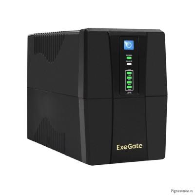 Exegate EX292786RUS ИБП ExeGate Power Back BNB-1000.LED.AVR.2SH.RJ.USB <1000VA/550W,LED, AVR, 2*Schu