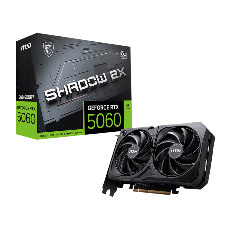 Видеокарта MSI GeForce RTX 5060 8G SHADOW 2X OC