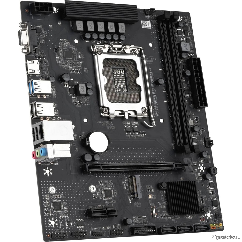 MAXSUN MS-Challenger B760M-F (Socket 1700, mATX, 2*DDR4, VGA/HDMI, 3*SATA3, 1*M.2, 1xPCI-E x16 /1xPC