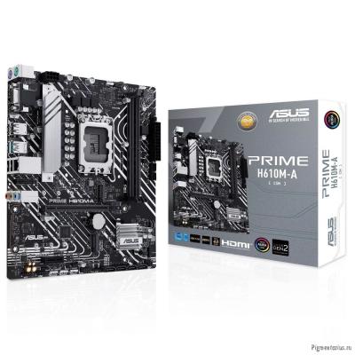 ASUS PRIME H610M-A-CSM (Socket 1700, mATX, 2xDDR5(96GB), VGA/DP/HDMI, 1xPCIe 4.0x16/1xPCIe 3.0, 1xLA