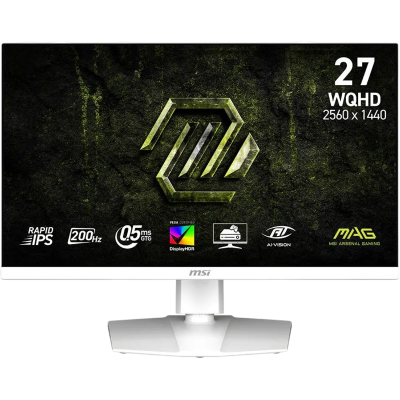 MSI MAG 27" 274QRFW E20 белый {Rapid IPS Flat 2560x1440 200Hz 0.5ms DisplayHDR400 1000:1 300cd 2xHDM