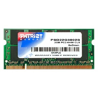 Patriot DDR2 SODIMM 2GB PSD22G8002S PC2-6400, 800MHz