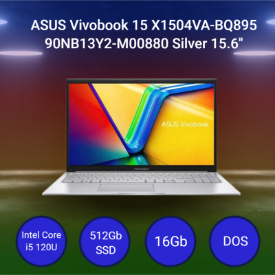 Ноутбук ASUS Vivobook 15 X1504VA-BQ895 [90NB13Y2-M00880] Silver 15.6"