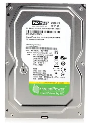 Жесткий диск Western Digital AV-GP (WD10EURX) 1TB {Serial ATA III, 5400 rpm, 64mb} Жесткий диск Western Digital AV-GP (WD10EURX) 1TB {Serial ATA III, 5400 rpm, 64mb}