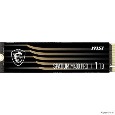 Твердотельный накопитель SSD MSI 1TB PCIe 4.0 NVMe M.2 SPATIUM M480 PRO 