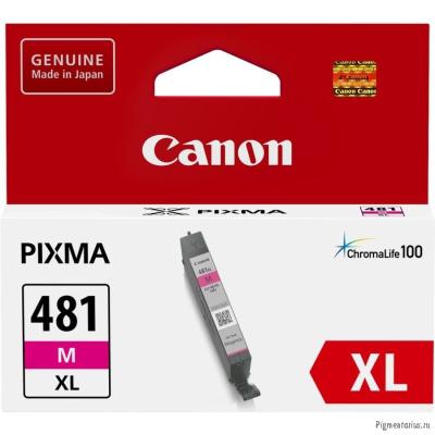 Canon CLI-481XL M 2045C001 Картридж для PIXMA TS6140/TS8140TS/TS9140/TR7540/TR8540, 466 стр. пурпурн