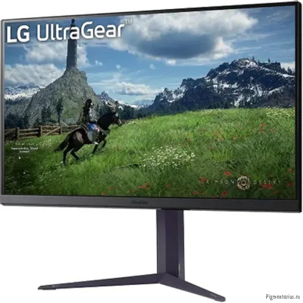 LCD LG 31.5" 32GS85Q-B UltraGear черный {IPS 2560x1440 180Hz 1ms 2xHDMI DisplayPort USB Pivot} [32gs