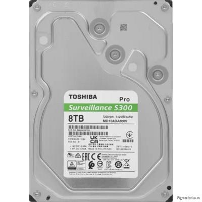 8TB Toshiba Surveillance S300 Pro (MD10ADA800V )  3.5" 7200RPM 256MB SATA 