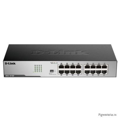D-Link DGS-1016D/J1A Неуправляемый коммутатор с 16 портами 10/100/1000Base-T D-Link DGS-1016D/J1A Неуправляемый коммутатор с 16 портами 10/100/1000Base-T