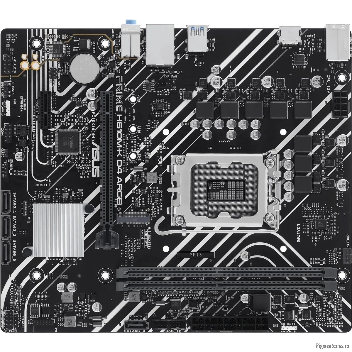 Материнская плата ASUS PRIME H610M-K D4 ARGB