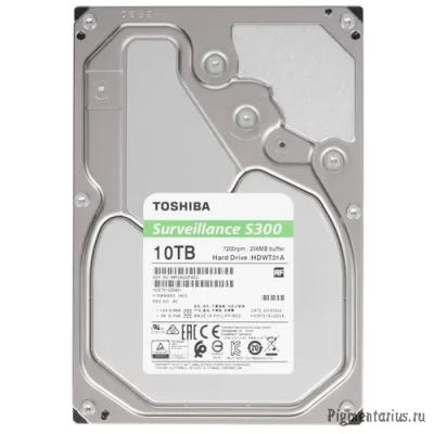 Жесткий диск Toshiba Surveillance S300 (HDWT31AUZSVA) 10TB {SATA 6.0Gb/s, 7200 rpm, 256Mb buffer}
