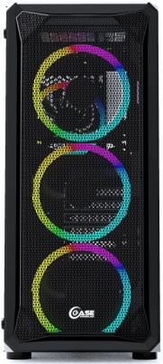 Корпус Powercase Mistral Z4 Mesh LED черный CMIZB-L4