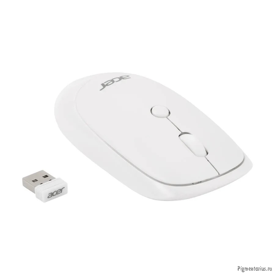 Acer OMR138 [ZL.MCEEE.01L] белый оптическая (1600dpi) беспроводная USB (3but)