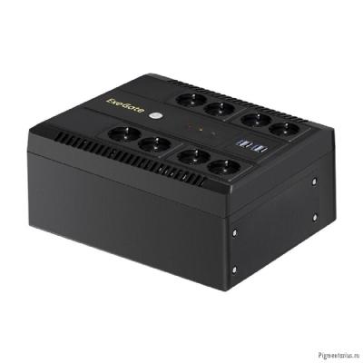 Exegate EX293854RUS ИБП ExeGate NEO NNB-800.LED.AVR.8SH.CH <800VA/480W, LED, AVR, 8*Schuko, 4*USB-по