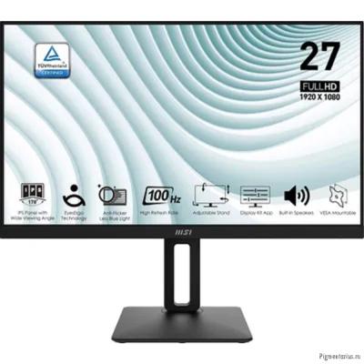 MSI PRO 27" MP271AP черный {IPS 1920x1080 100hz 1ms 178/178 300cd 1000:1 8bit(6bit+FRC) D-Sub HDMI1.